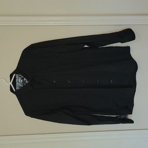 Viscounti uomo Black Split Cuff Long Sleeve Shirt